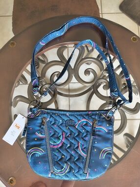 Lug Navy Rainbow Pattern Swivel Bag